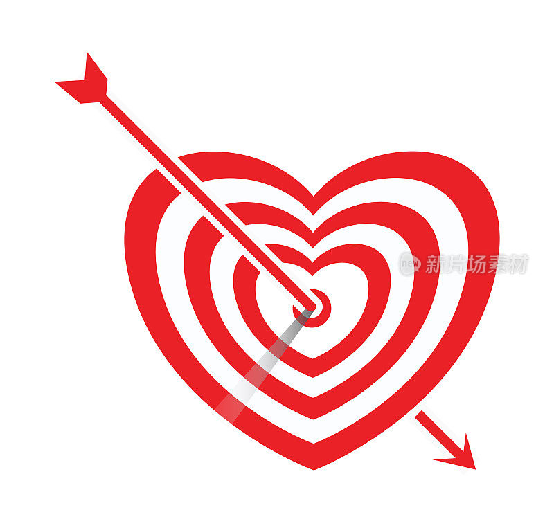 arrow impale on goal heart